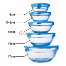 Five-in-one glass preservation bowl
