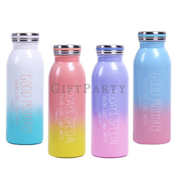 禮品,贈品,禮贈品,紀念品-彩色漸變牛奶瓶保溫瓶保溫杯450ml
