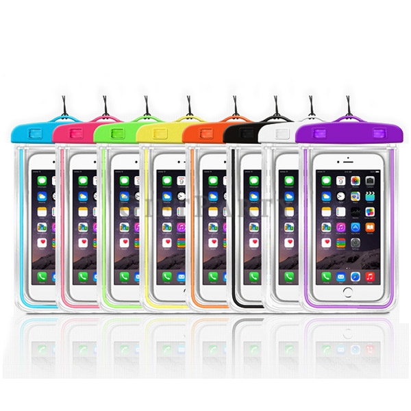Fluorescent waterproof phone bag ,waterproof case,螢光防水袋防水手機袋防水套夜光手機防水袋