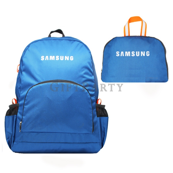 SAMSUNG贈品-客製折疊雙肩背包休閒背包定制LOGO