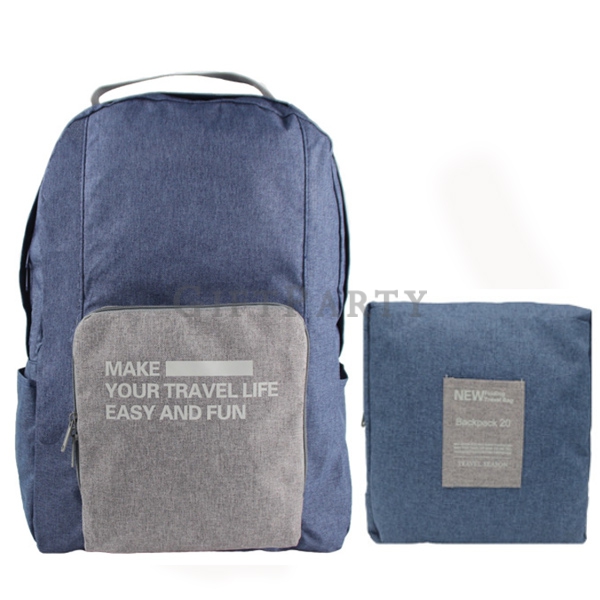 客製化禮品 贈品 牛仔贈品-折疊雙肩背包插桿背包5