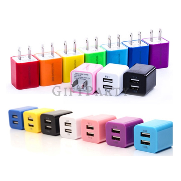 禮品,贈品,股東會贈品晶彩雙USB充電插頭