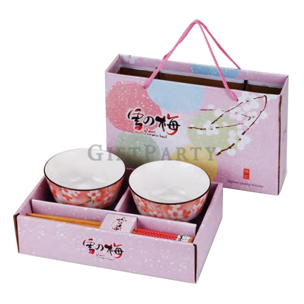 農會禮品,股東會贈品-花語陶瓷二件套禮盒