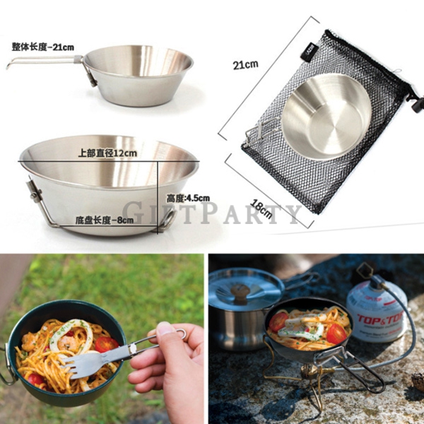 股東會贈品,企業贈品,信用卡贈品,304不鏽鋼折疊碗露營碗5