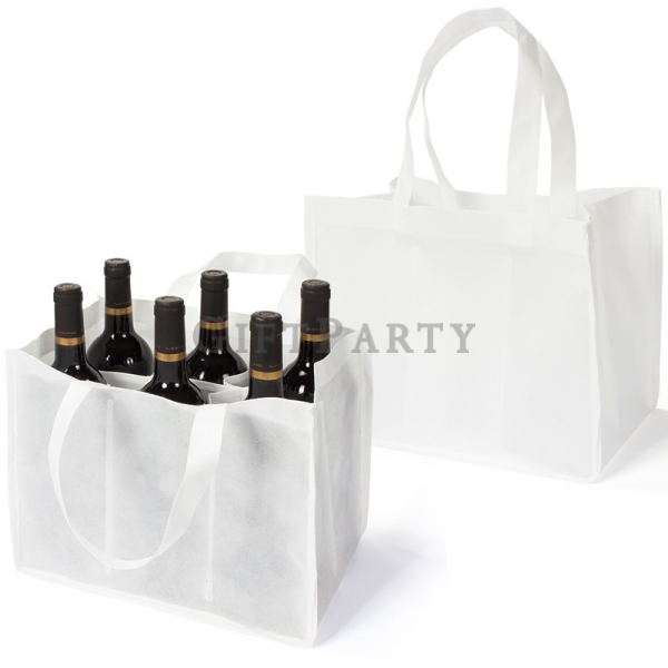 客製化禮環袋,不織布環保袋,購物袋,啤酒贈品,啤酒袋,六格購物袋-不織布紅酒袋6瓶裝