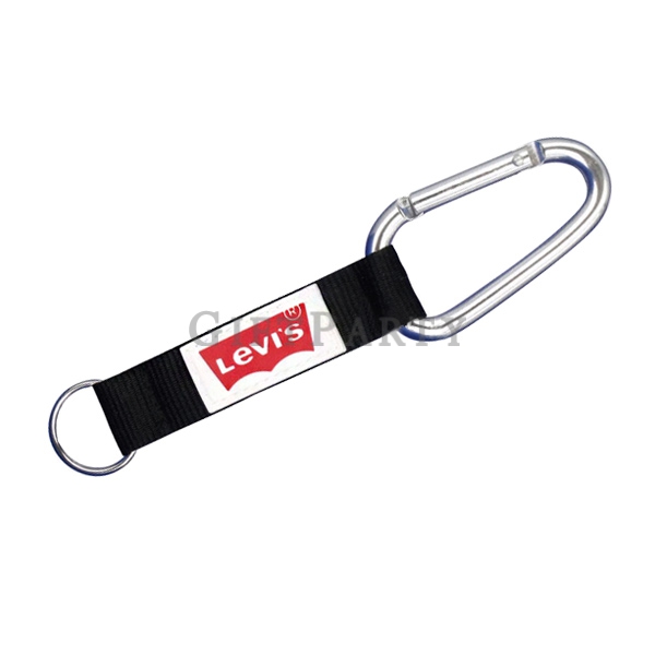 Key Tag with Carabiner,品牌贈品,雜誌附錄,百貨贈品,山登扣鑰匙圈,Customized Lanyard Carabiner Key Ring With Rubber LOGO,