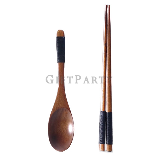 木筷,客製化禮品,餐具組,禮品,贈品,禮贈品,紀念品,實木餐具木筷勺綁線筷组合餐具組高級防滑