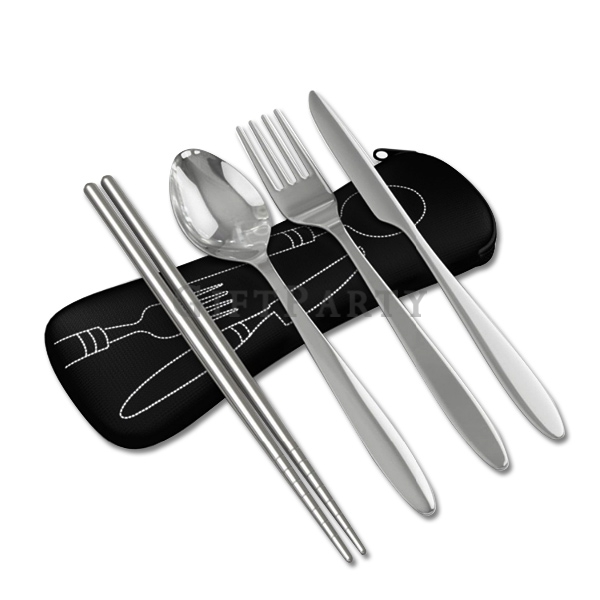 客製化禮品,環保贈品,環保餐具,環保筷,潮贈品, 禮品,股東會紀念品,不鏽鋼餐具組4件組