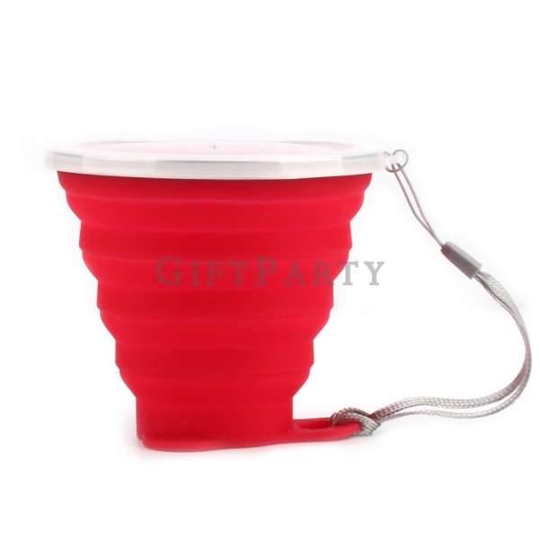 紅色杯,紅色贈品,硅膠折疊伸縮杯,客製化禮品,信用卡禮品,星展贈品,匯豐贈品,信用卡贈品,國外贈品