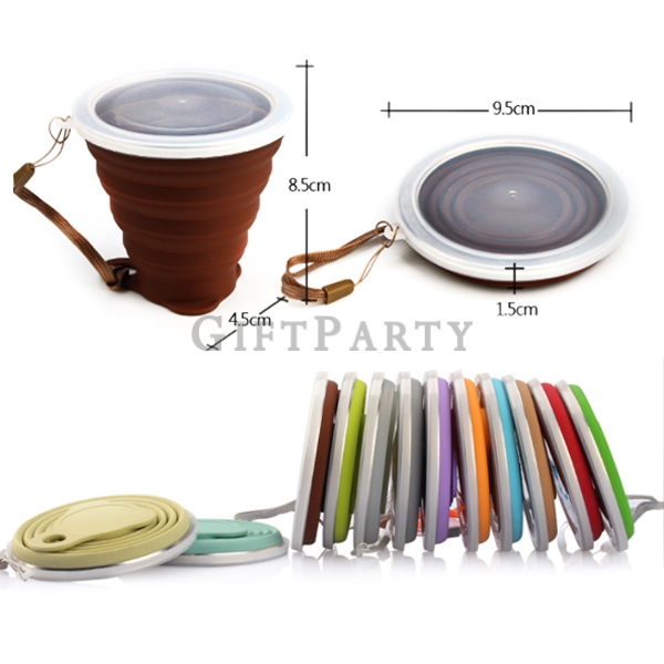GIFTPARTY,客製化禮品,贈品,企業贈品,廣告贈品,股東會贈品,股東會紀念品,硅膠折疊伸縮杯9