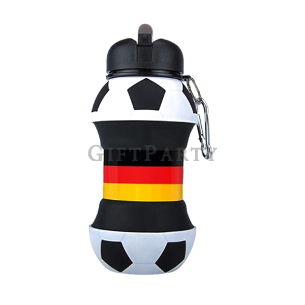 足球水壺,世足紀念品,FIFA足球,足球造型,足球運動水壺,足球伸縮水壺,Silicone football shaped kettle Custom logo,Advertising gifts, 