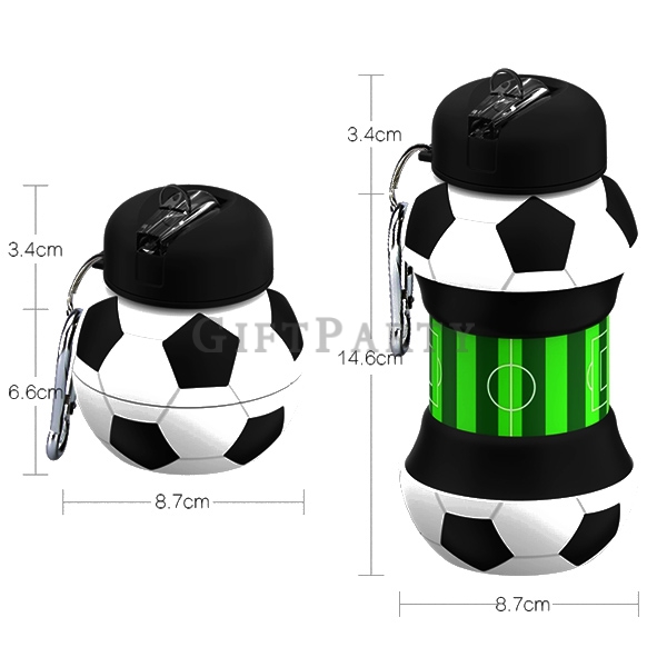 足球水壺,世足紀念品,FIFA足球,足球造型,足球運動水壺,足球伸縮水壺,Silicone football shaped kettle Custom logo,Advertising gifts, 