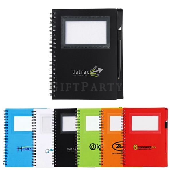 客製名片筆記本,業務筆記本,商務贈品,銀行贈品,學生贈品,禮品,贈品,禮贈品,塑料線圈筆記本可插名片
