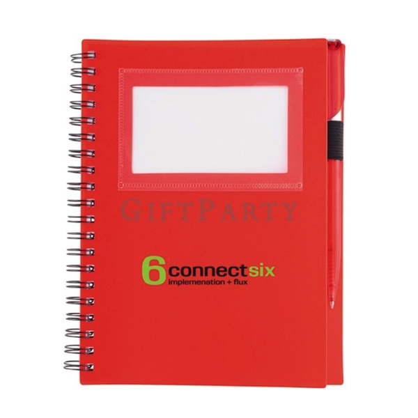 客製名片筆記本,業務筆記本,商務贈品,銀行贈品,學生贈品,禮品,贈品,禮贈品,塑料線圈筆記本可插名片