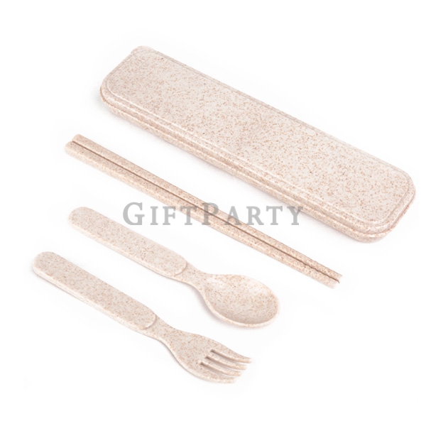 兒童餐具,禮品,贈品,禮贈品,兒童贈品,兒童禮品,三件餐具組,小麥秸桿三件式兒童餐具