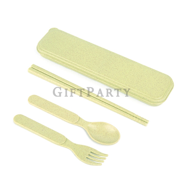 兒童餐具,禮品,贈品,禮贈品,兒童贈品,兒童禮品,三件餐具組,小麥秸桿三件式兒童餐具