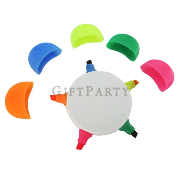 花形螢光筆,禮品,廣告贈品,行銷贈品,辦公小物,禮品,贈品,學生贈品,-五色花瓣螢光筆