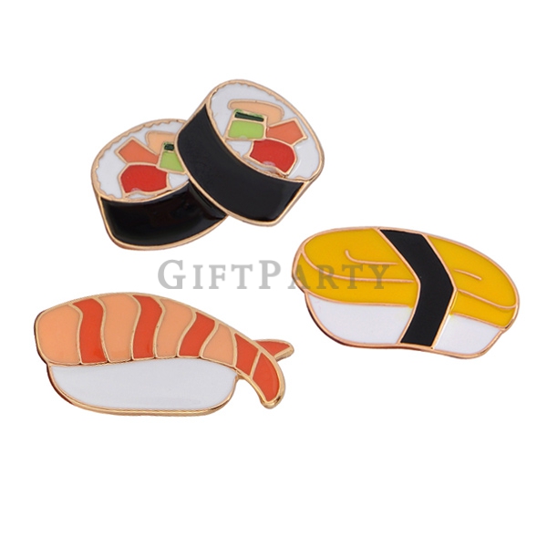 壽司造型,壽司禮品,壽司紀念品,Sushi紀念品,胸章,別針,廣告贈品,-壽司徽章五金證章胸針