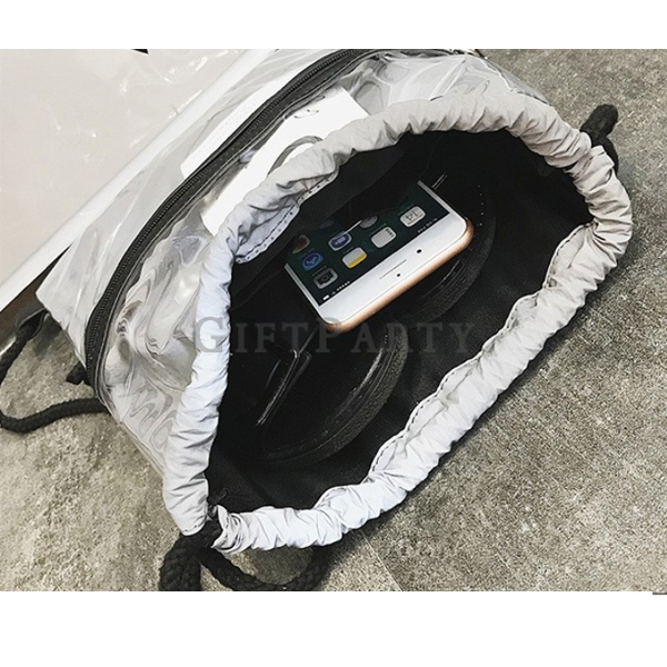禮品,客製後背包,定制企業贈品,品牌禮品,品牌贈品,雜誌附錄,IG禮品,-加厚PVC口袋束口後背包