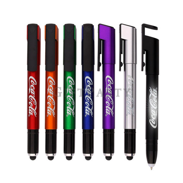 Advertising gifts,啤酒贈品,外銷贈品, Illuminated logo advertising pen-3in1發光logo手機支架廣告筆