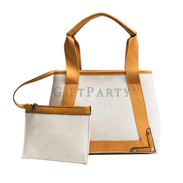 客製帆布袋,子母包,百貨禮品,百貨贈品,外銷禮品,客製手袋工廠,撞色帆布袋子母包2