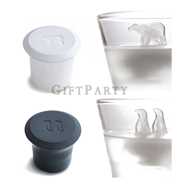 Polar bear shaped silicone penguin ice cube maker-北極熊企鵝造型制冰盒
