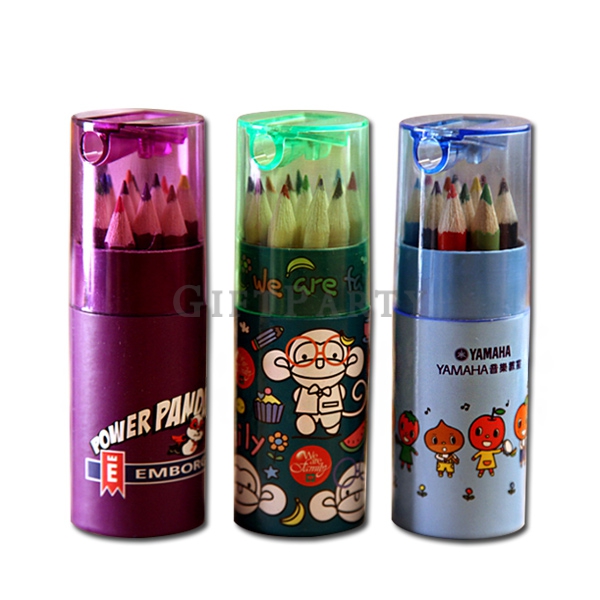 12 18 24 36 kids drawing standard color pencil in paper tube-桶裝12色色鉛筆(彩印)