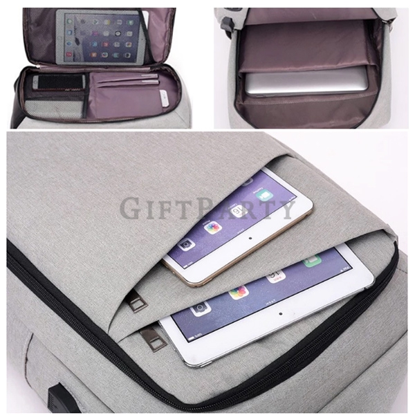 Smart BackpackWith USB Phone Charging Port,商務贈品,股東會贈品,企業員工禮品,商務電腦後背包-智能背包