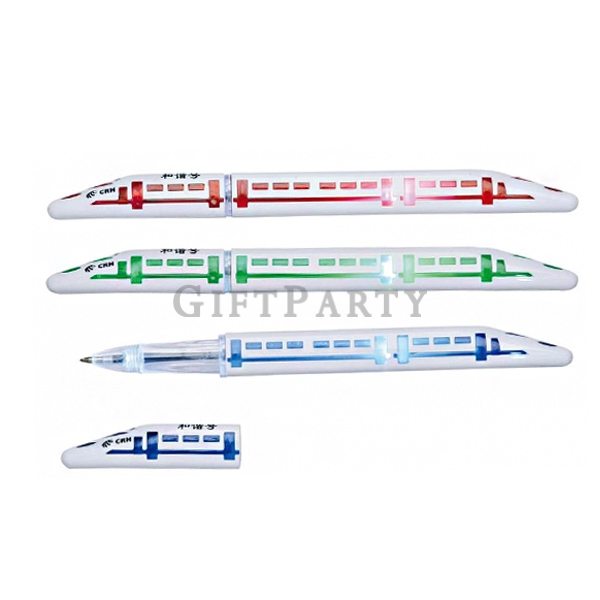  Train shaped led flashing light ball pen,發光列車造型筆,MRT贈品,客製化禮品,