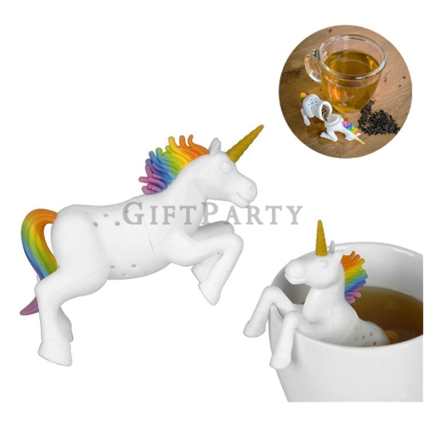Food grade unicorn shape tea filter,食品級硅膠獨角獸泡茶器