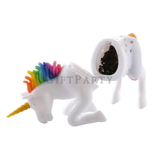 Food grade unicorn shape tea filter,食品級硅膠獨角獸泡茶器