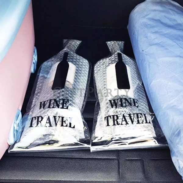 Custom bottle protection bag, wine bottle bubble bag, wine bottle design packaging, wine bottle haul