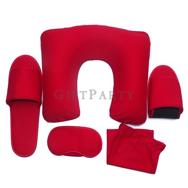 Travel kit for airline(U-shaped pillow, sleep eye mask, indoor slippers)-航空旅遊套裝(U型枕,拖鞋,眼罩),禮品,客製化禮品,