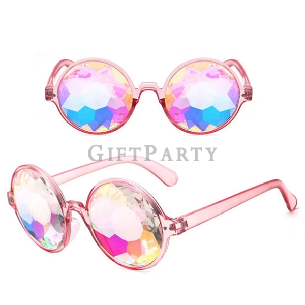 Prismatic Faceted Kaleidoscope Glass Lens  Cool Party Sunglasses,萬花筒眼鏡,彩虹棱鏡鏡片,時尚派對眼鏡,VOGUE贈品,百貨贈品,電音