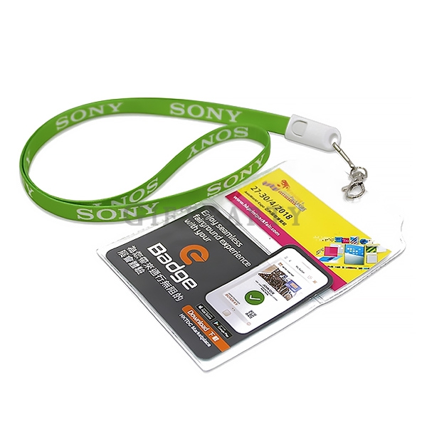 2合1掛繩手機充電數據線,2合1掛繩手機充電數據線, Phone Lanyard Dual Sided Charging Cable 90cm,電玩贈品,展會禮品,廣告贈品,Gifts for exh