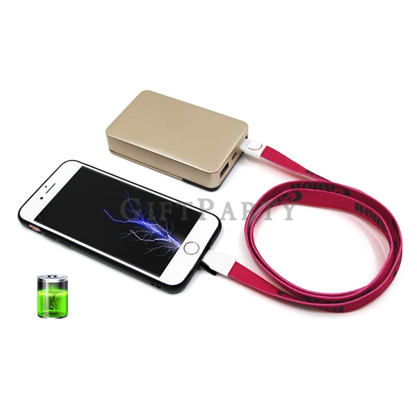 2合1掛繩手機充電數據線,2合1掛繩手機充電數據線, Phone Lanyard Dual Sided Charging Cable 90cm,電玩贈品,展會禮品,廣告贈品,Gifts for exh