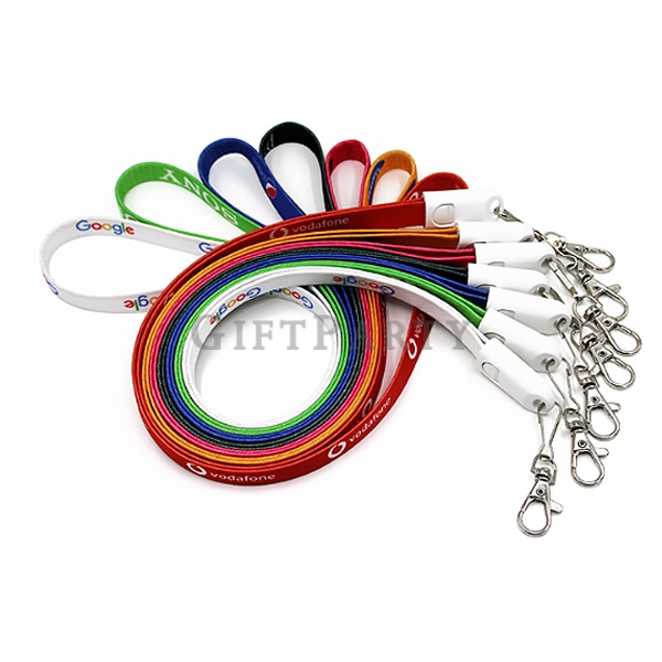 2合1掛繩手機充電數據線,2合1掛繩手機充電數據線, Phone Lanyard Dual Sided Charging Cable 90cm,電玩贈品,展會禮品,廣告贈品,Gifts for exh