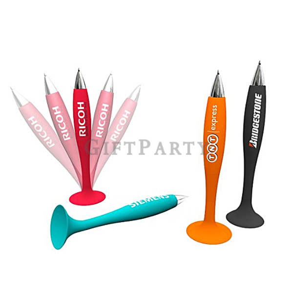 Silicone pen with sucker / rubber pen with sucker,硅膠吸盤廣告筆,通路贈品,展場贈品,小贈品,客製化禮品,企業贈品,禮品,贈品,通訊贈品,