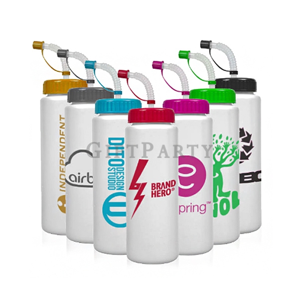 BPA free plastic sports bottle with straw ,吸管運動水壺,自行車水壺,路跑贈品,運動水壺,外銷贈品,外銷運動水壺,