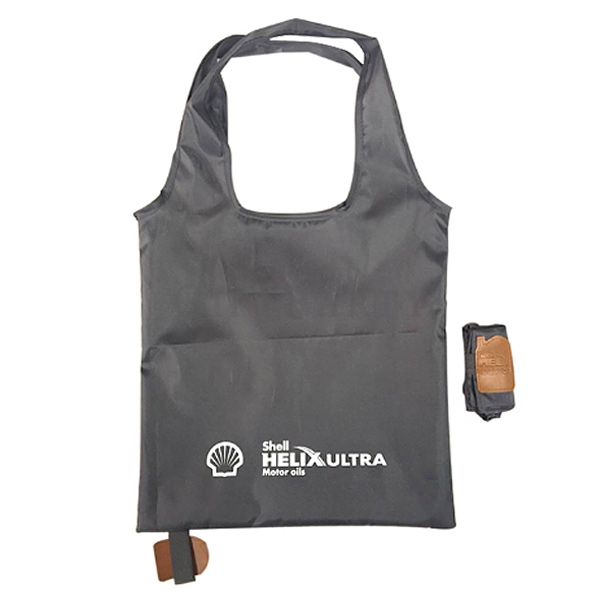 Custom environmental Polyester folding bag,客製折疊環保袋+皮標logo,禮品,企業禮品定制,客製化禮品,廣告贈品,股東會贈品,股東紀念品,宣傳品,時尚贈品,