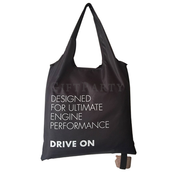 Custom environmental Polyester folding bag,客製折疊環保袋+皮標logo,禮品,企業禮品定制,客製化禮品,廣告贈品,股東會贈品,股東紀念品,宣傳品,時尚贈品,