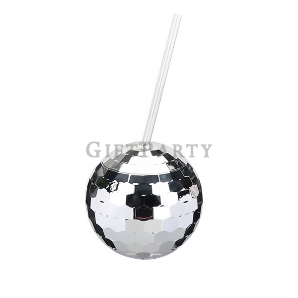 Disco Ball Drinking Cups with Straw,夜店禮品,酒商贈品,禮品,創意禮品,時尚贈品,迪斯可球型杯