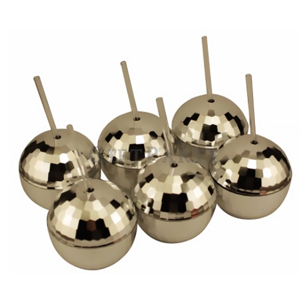 Disco Ball Drinking Cups with Straw,夜店禮品,酒商贈品,禮品,創意禮品,時尚贈品,迪斯可球型杯