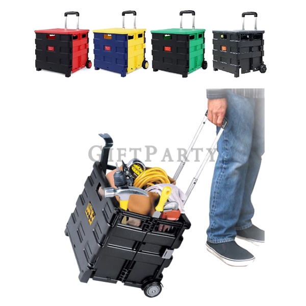 折疊購物手拉車,折疊購物手拉車,Storage Box Cart Folding Luggage Cart Foldable Shopping Cart,廣告贈品,促銷贈品,客製logo贈品紀念品,客