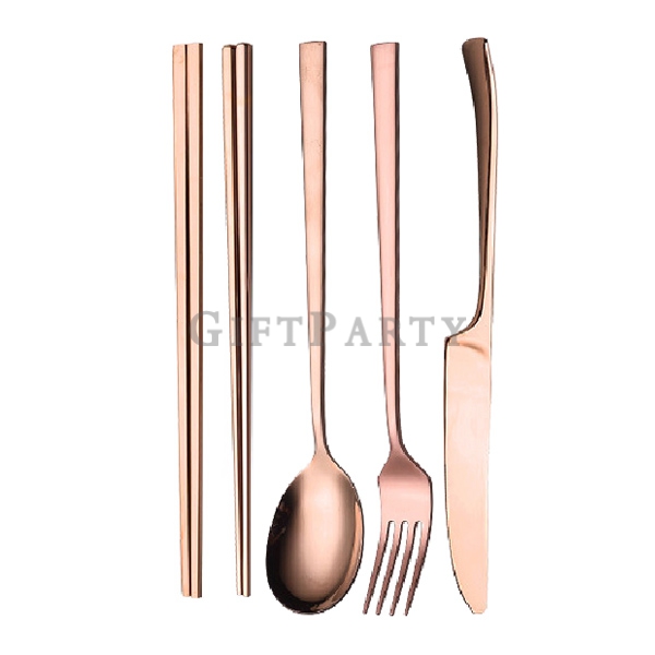 百貨公司禮品,汽車禮品,時尚禮品,銀行禮品,VIP禮品,母親節禮品-精緻304不鏽鋼餐具五件組金筷,Advertising gifts, promotional gifts, custom logo 