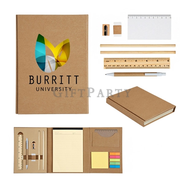 Eco Friendly Printed Recycled Notepad,禮品,贈品,廣告贈品,股東會贈品,銀行贈品,學生禮品,客製筆記本,牛皮筆記本便條紙文具組