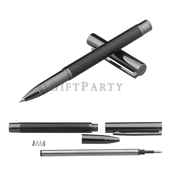 客製化禮品-金屬筆碳纖維筆,汽車廣告筆,金屬筆,Black Metal Ballpoint Pen Gift Carbon Fiber Pen for Business,Carbon pen