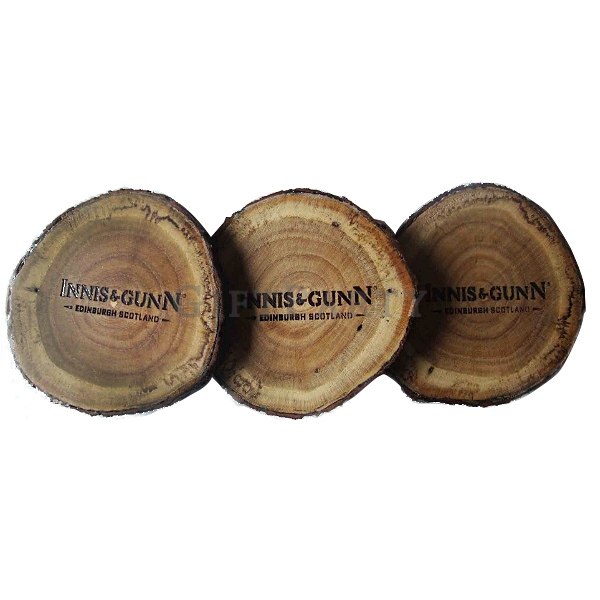 Nature Rustic Wood Hot Stamp Coasters,設計師贈品,工業風贈品,家俱贈品,木頭杯墊,仿古原生態木頭杯墊,Advertising gifts, promotional