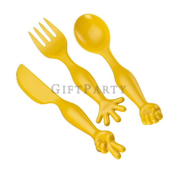plastic kitchen tableware for kids ,兒童禮品,兒童贈品,可愛餐具組,禮品,選舉贈品,手勢兒童餐具,Advertising gifts, promotional gi