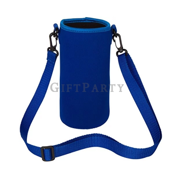 Neoprene Water Bottle Holder With  Lanyard Strap潛水布水瓶袋帶掛繩,潛水布飲料提袋,潛水布水瓶包,潛水布水瓶包,禮品,贈品,飲料贈品,啤酒贈品,水壺提袋